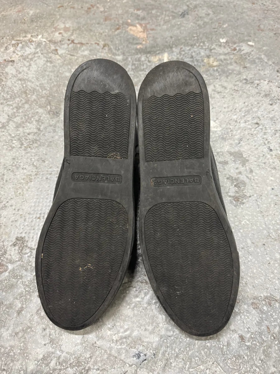 Balenciaga Arena High Black Grained Leather Shoes (46.5eu/us12) 5