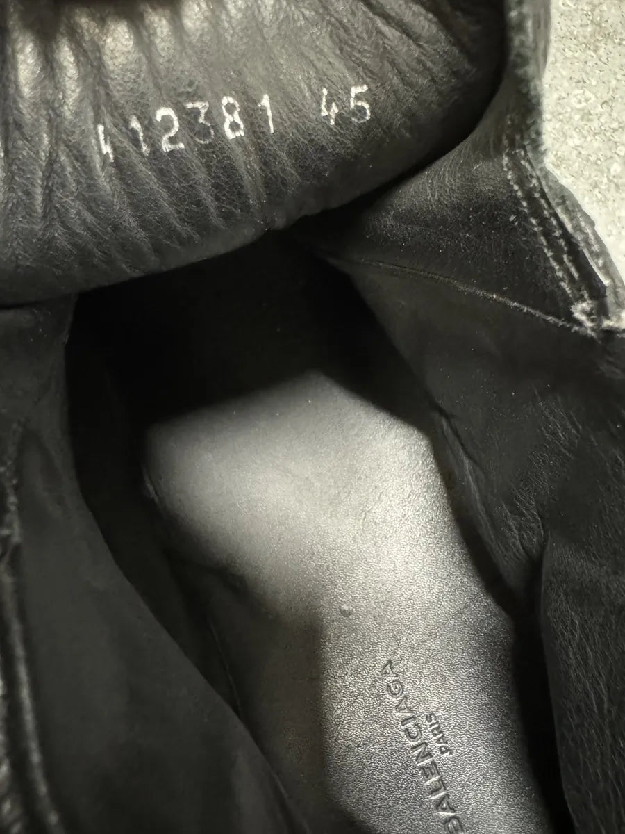 Balenciaga Arena High Black Grained Leather Shoes (46.5eu/us12) 6