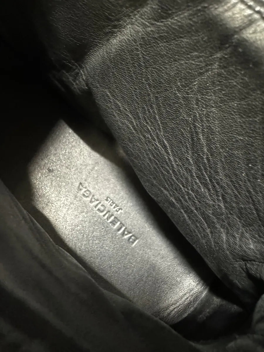 Balenciaga Arena High Black Grained Leather Shoes (46.5eu/us12) 7