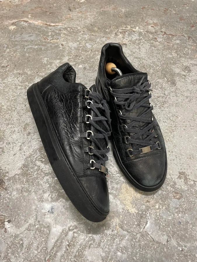 Balenciaga Arena High Black Leather Shoes (43.5eu/us9.5) 4