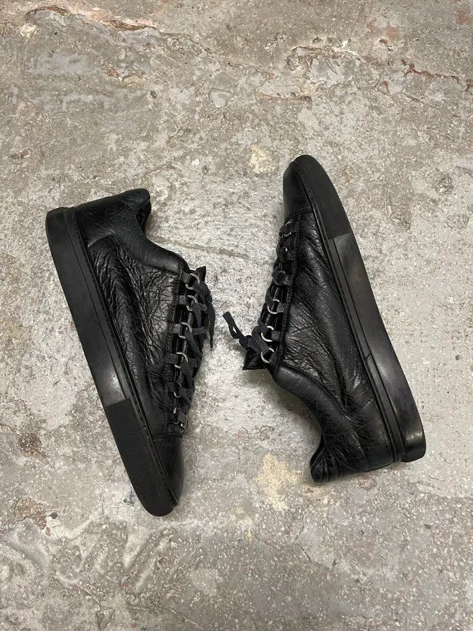 Balenciaga Arena High Black Leather Shoes (43.5eu/us9.5) 5