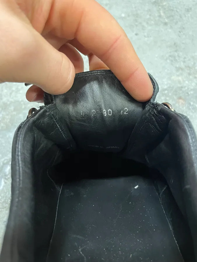 Balenciaga Arena High Black Leather Shoes (43.5eu/us9.5) 8