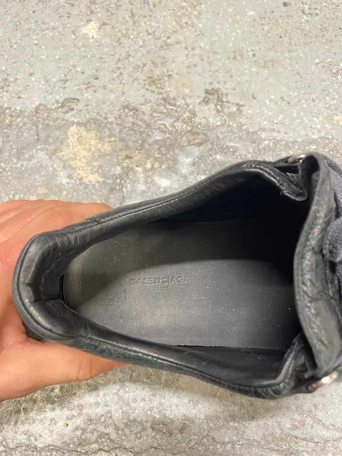 Balenciaga Arena High Black Leather Shoes (43.5eu/us9.5) 9