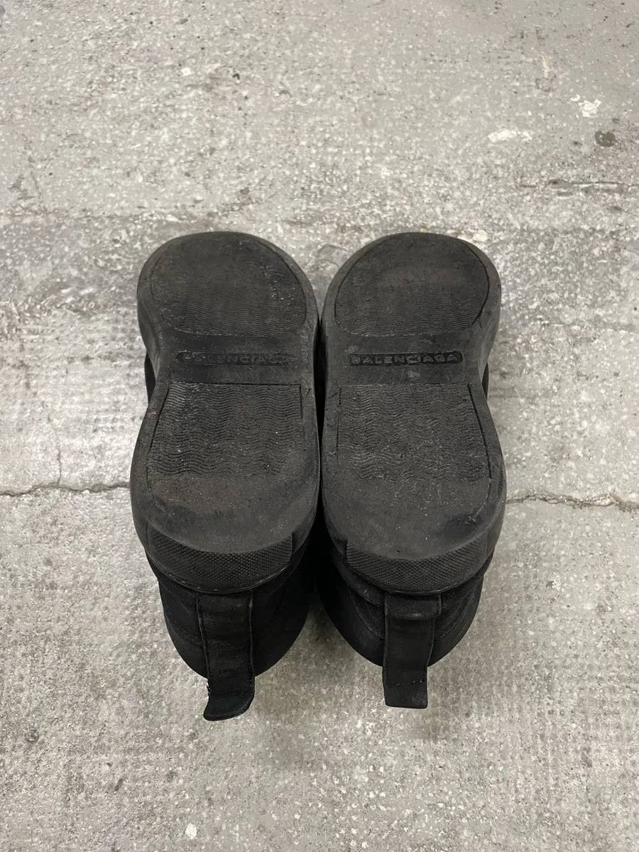 Balenciaga Arena High Black Suede Leather Sneakers (40.5eu/us7.5) 8