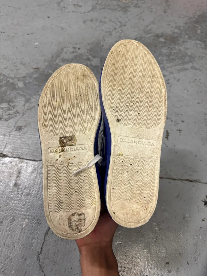 Balenciaga Arena High Blue & White Leather Sneakers IysECLs 5