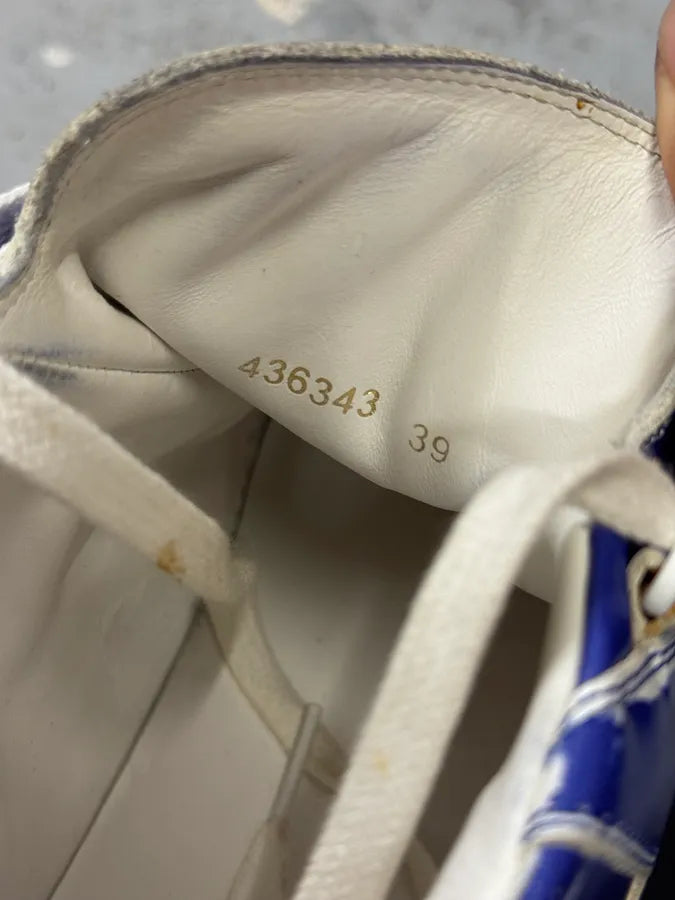 Balenciaga Arena High Blue & White Leather Sneakers IysECLs 6