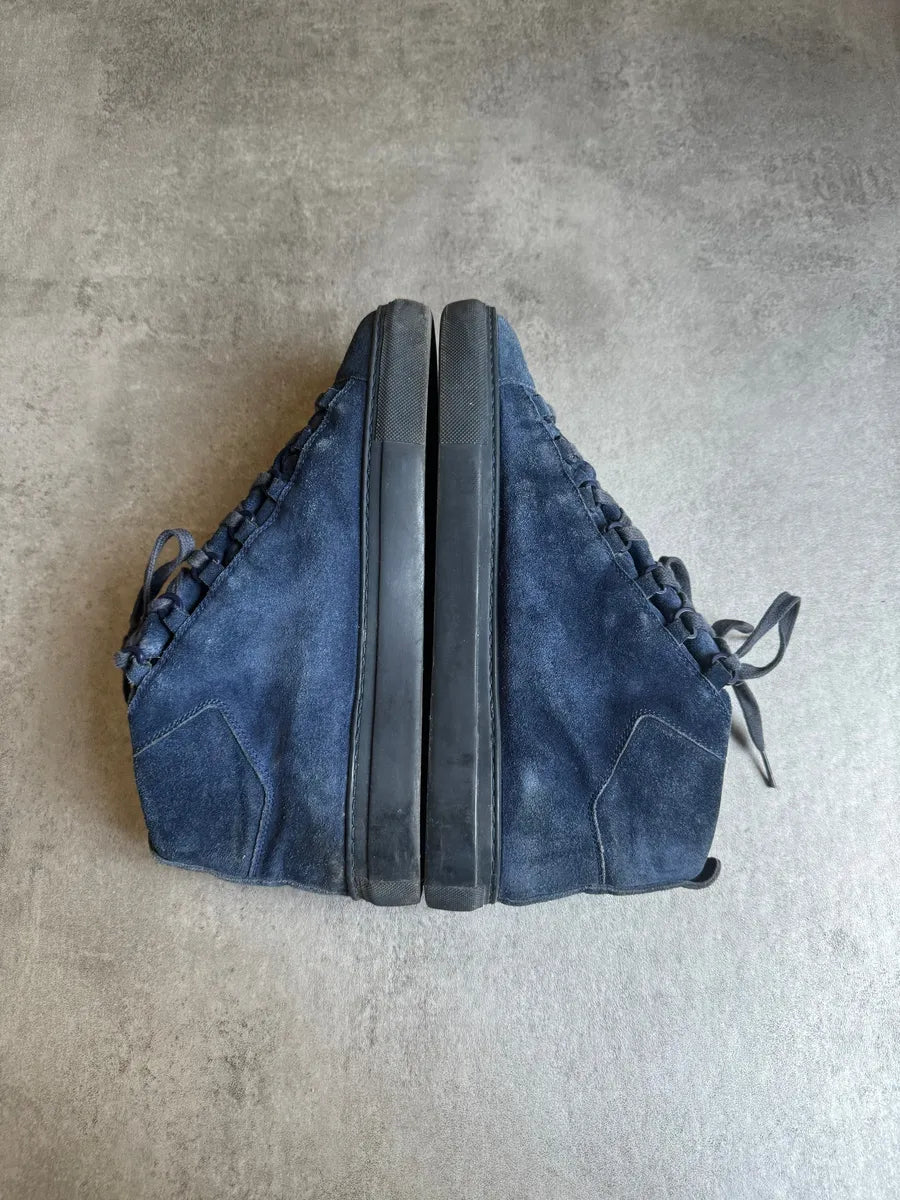Balenciaga Arena High Blue Suede Leather Shoes VqNeGmn 1