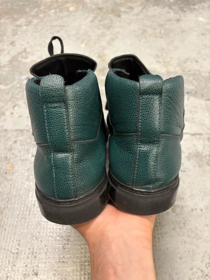 Balenciaga Arena High Leather Forest Green Sneakers EjsUcUo 6