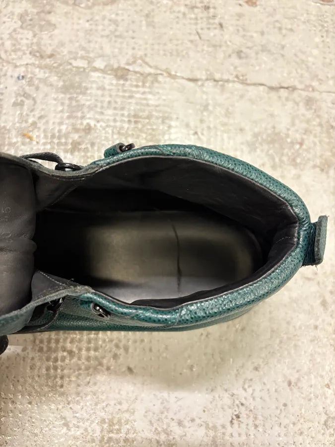 Balenciaga Arena High Leather Forest Green Sneakers EjsUcUo 9