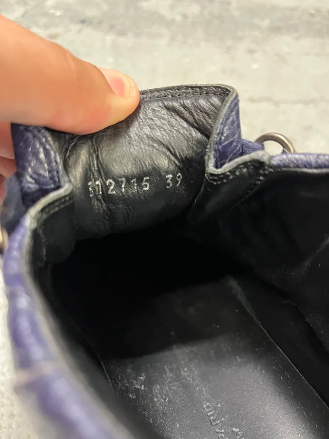 Balenciaga Arena High Navy Leather Sneakers (40.5eu/us7.5) bbcGMiM 7