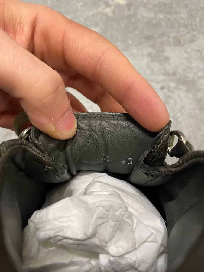 Balenciaga Arena High Olive Leather Shoes qQlXGXw 8