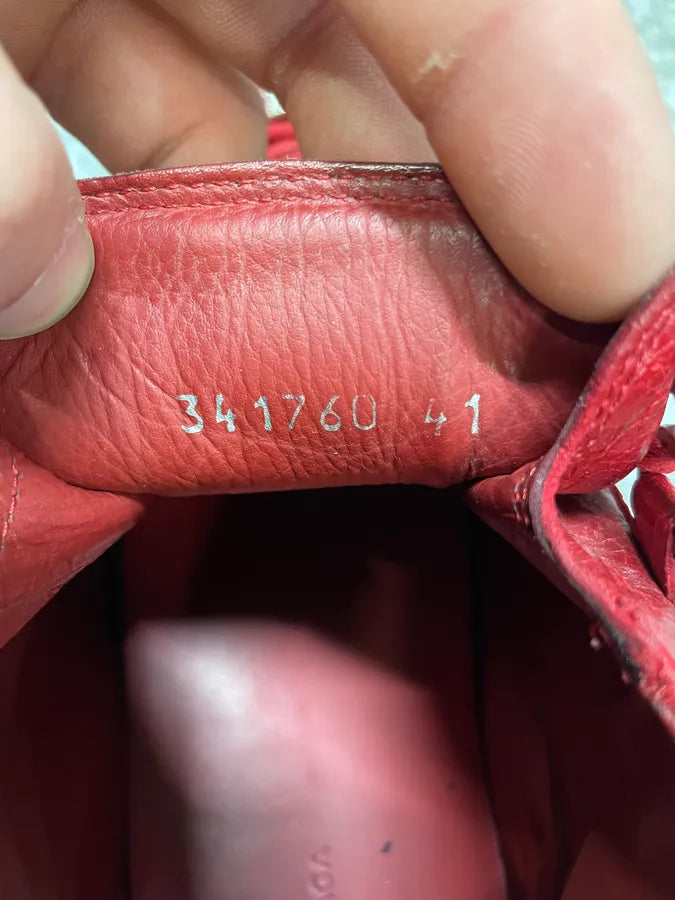 Balenciaga Arena High Red Leather Sneakers (42.5eu/us9) QCdWwDm 8