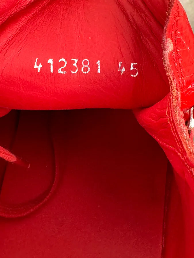 Balenciaga Arena High Red Leather Sneakers EPAXPgk 8
