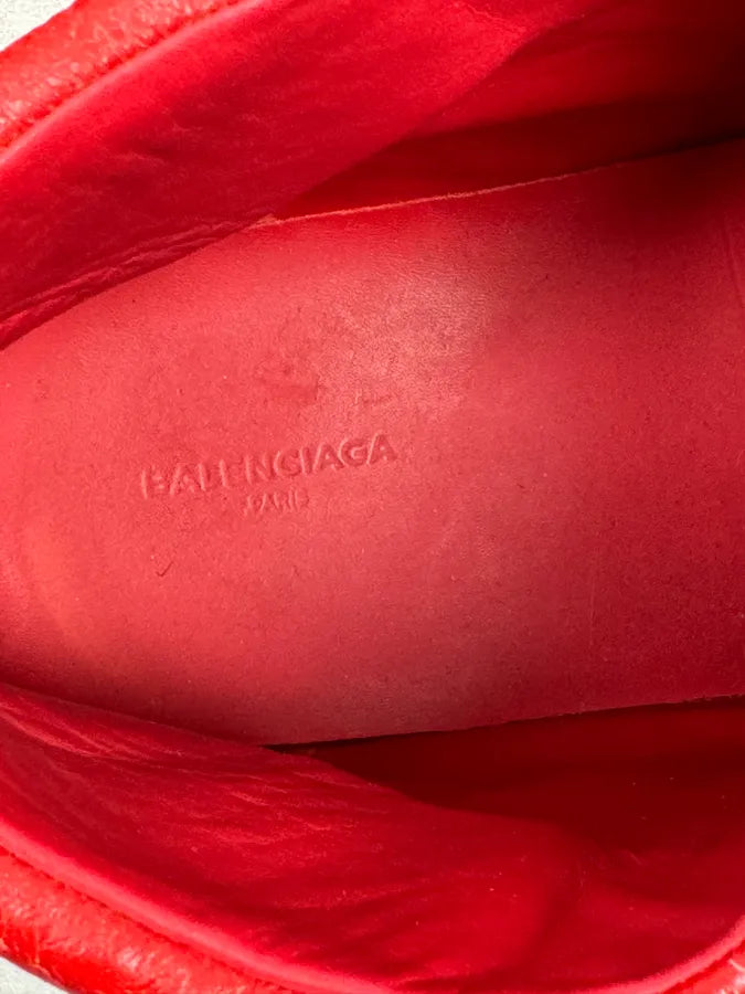 Balenciaga Arena High Red Leather Sneakers EPAXPgk 7
