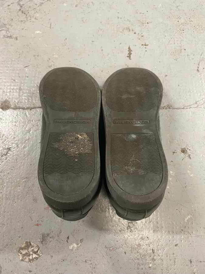 Balenciaga Arena Khaki High Leather Shoes yvgUYFY 7