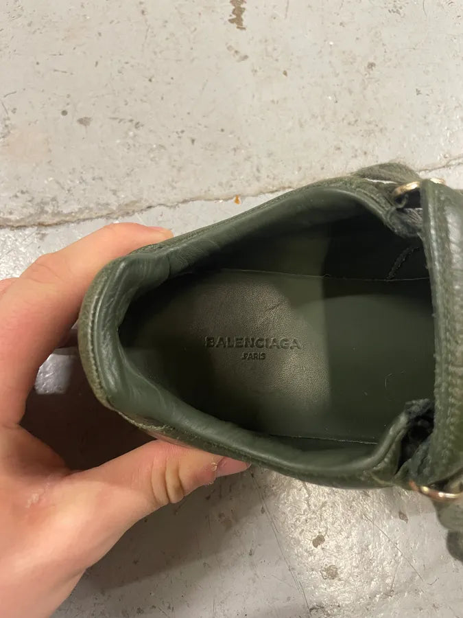 Balenciaga Arena Khaki High Leather Shoes yvgUYFY 9