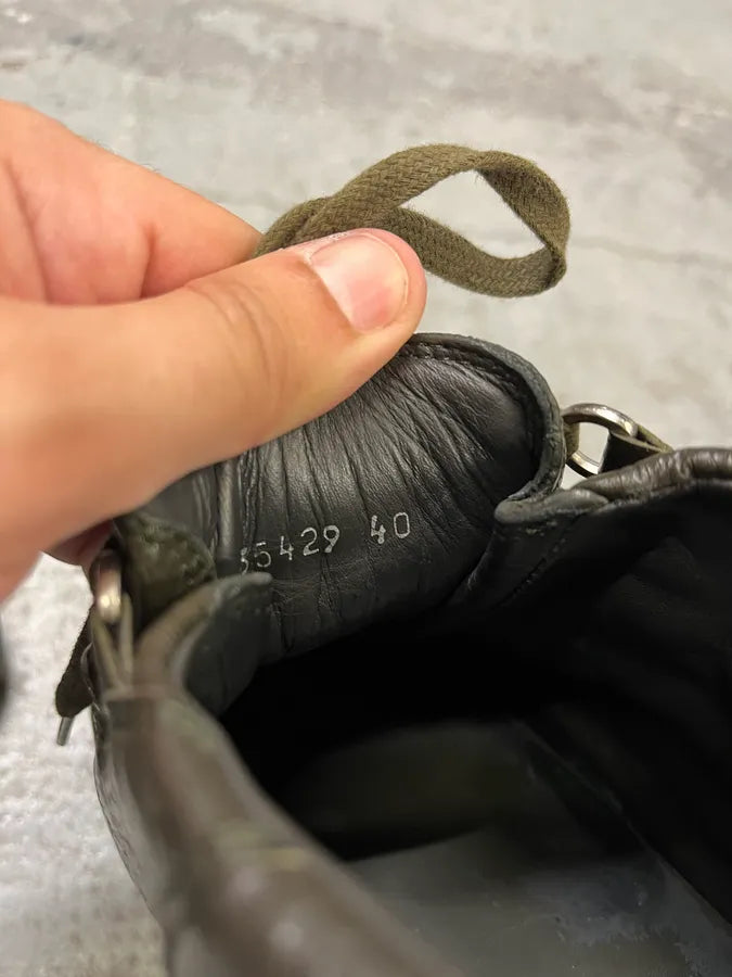 Balenciaga Arena Khaki High Leather Shoes (41.5eu/us8) FhScZrT 7