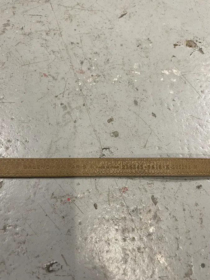 Balenciaga Arena Khaki Leather Bracelet (OS) 6