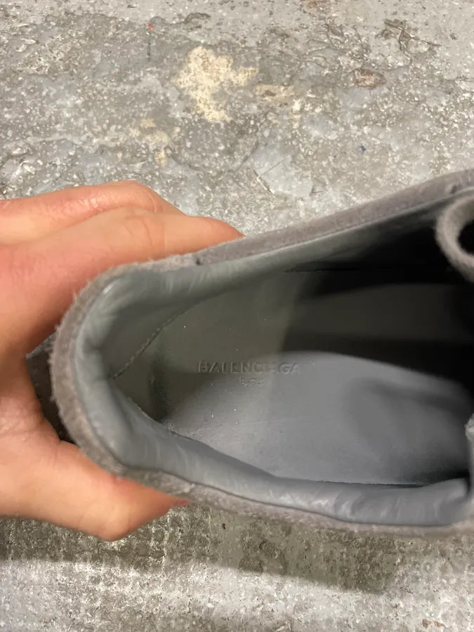 Balenciaga Arena Low Leather Grey Suede Sneakers (40.5eu/us7.5) 9