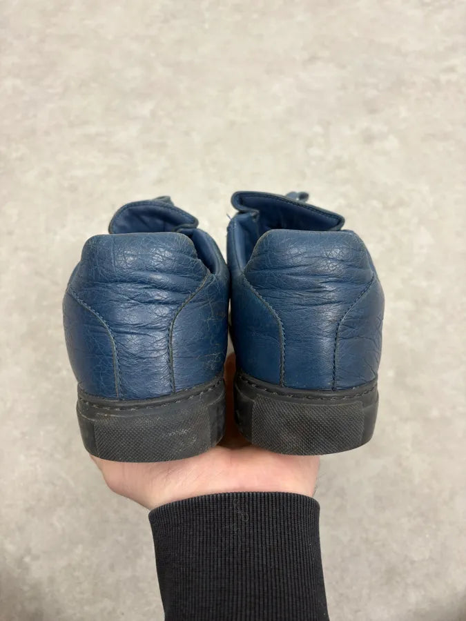 Balenciaga Arena Low Navy Leather Sneakers fEjojXS 6