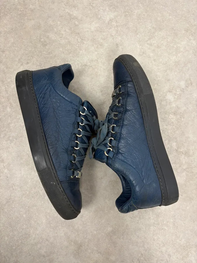 Balenciaga Arena Low Navy Leather Sneakers fEjojXS 5
