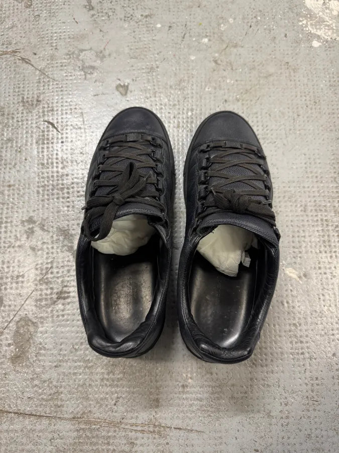 Balenciaga Arena Navy Black Low Leather Sneakers (42eu/us8.5) NJVMRLq 3