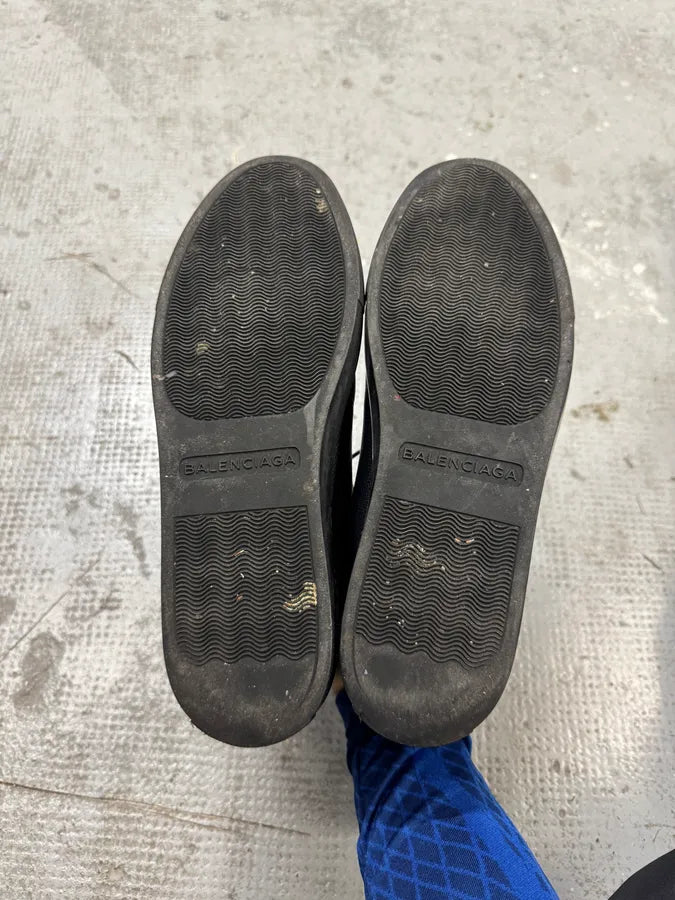 Balenciaga Arena Navy Black Low Leather Sneakers (42eu/us8.5) NJVMRLq 7