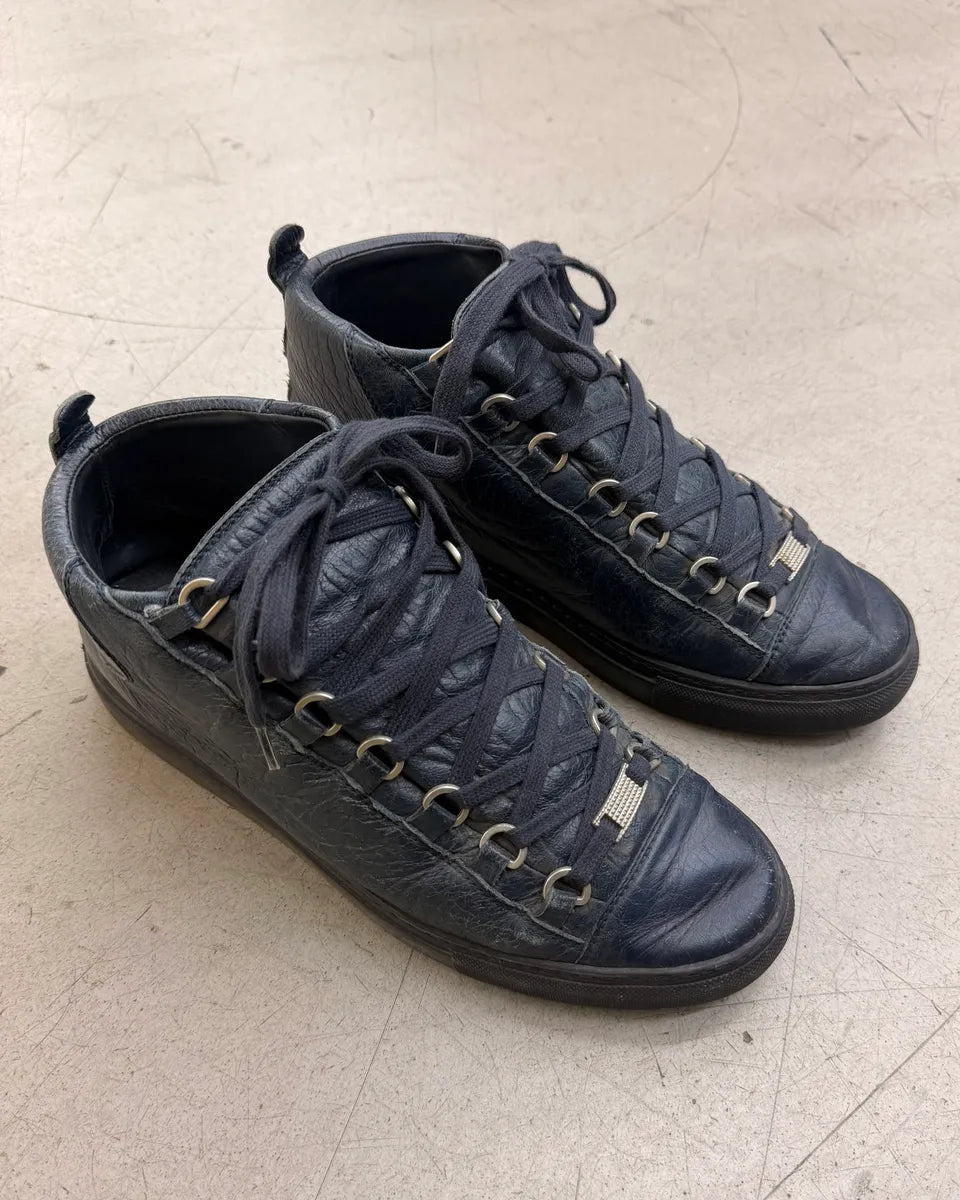 Balenciaga Arena Navy Leather High Sneakers NnEKeIy 0