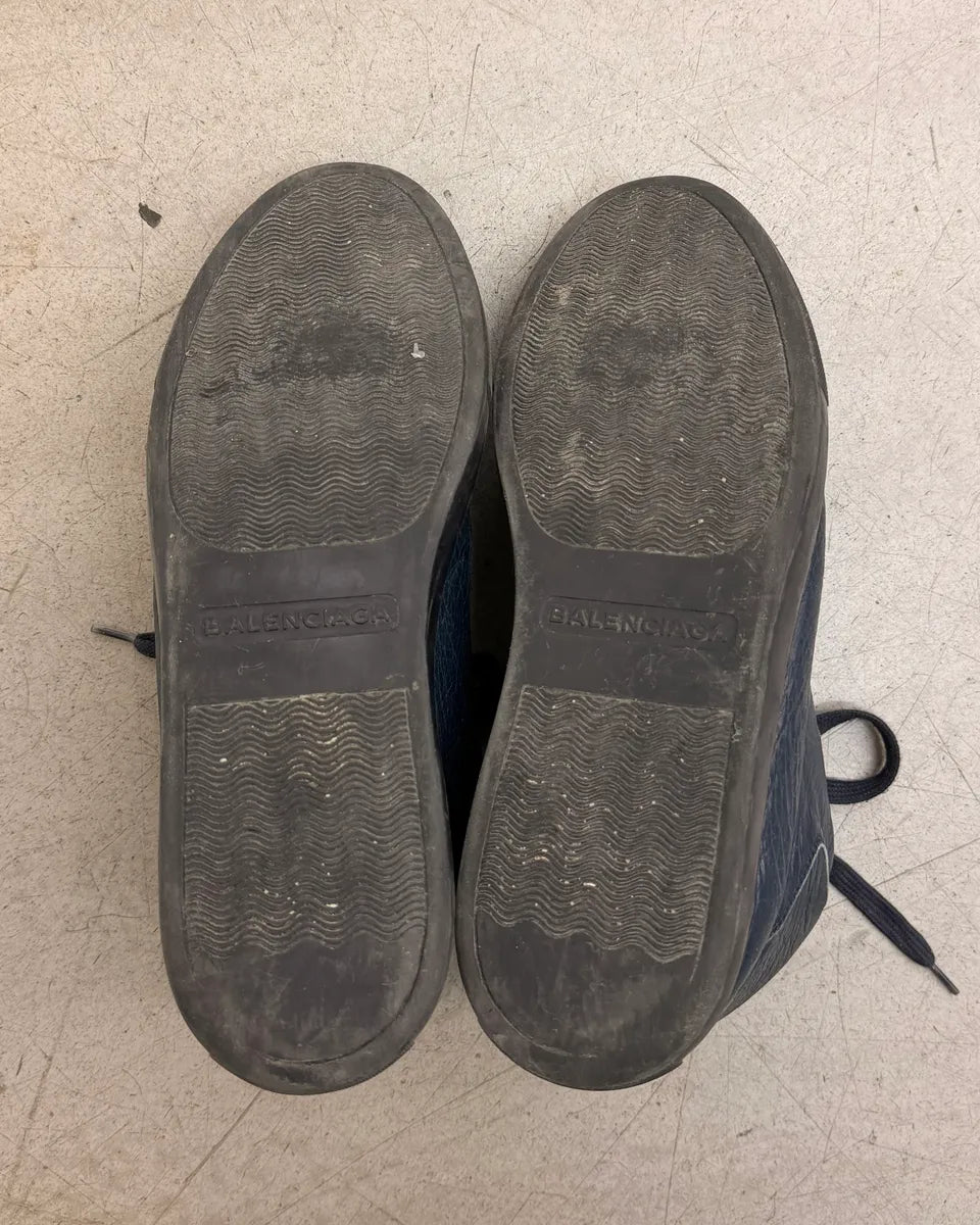Balenciaga Arena Navy Leather High Sneakers NnEKeIy 6