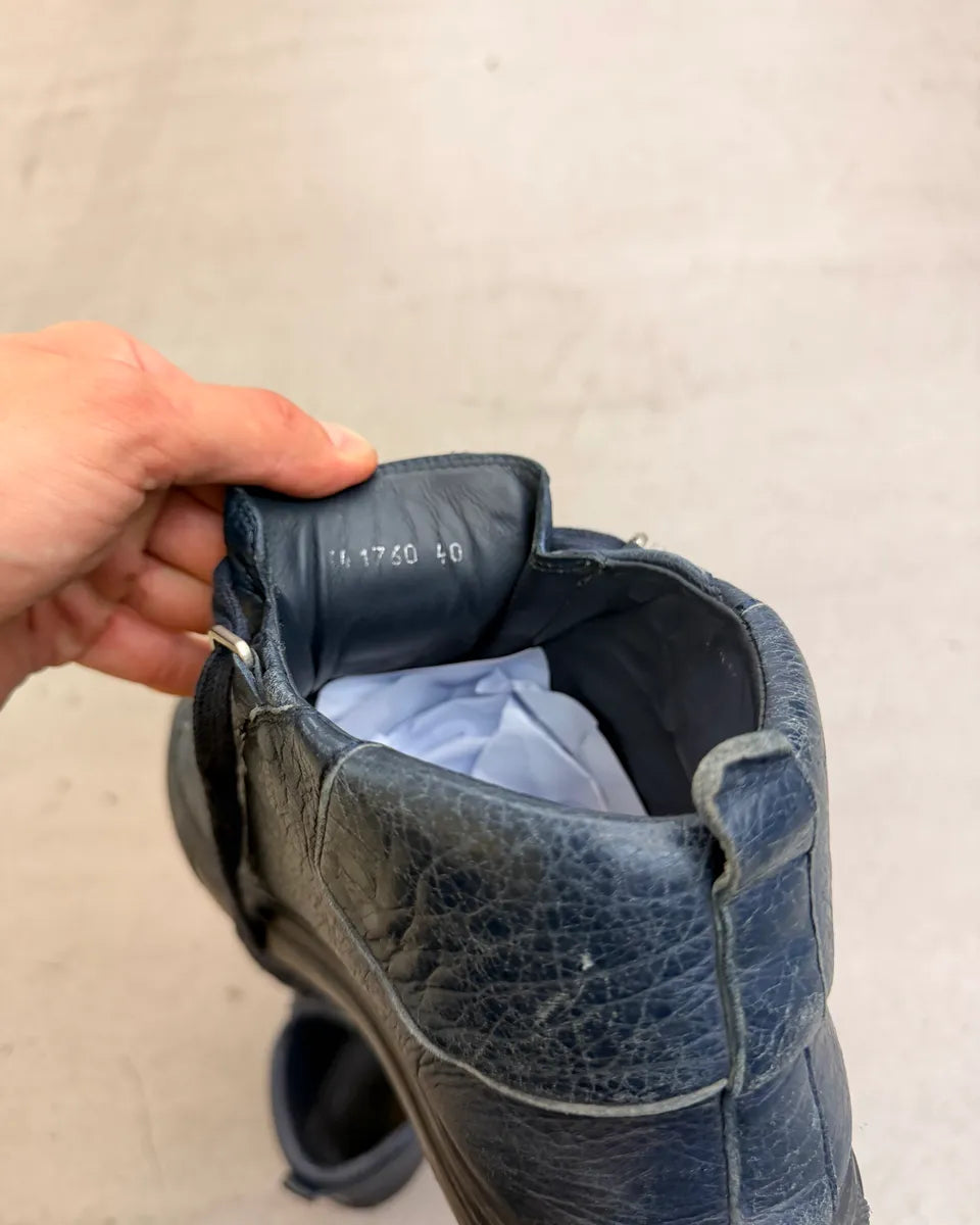 Balenciaga Arena Navy Leather High Sneakers NnEKeIy 8