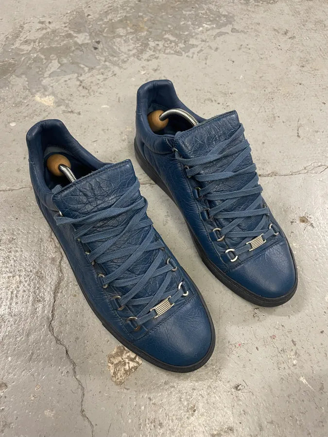 Balenciaga Arena Navy Low Leather Shoes (43.5eu/us9.5) 3
