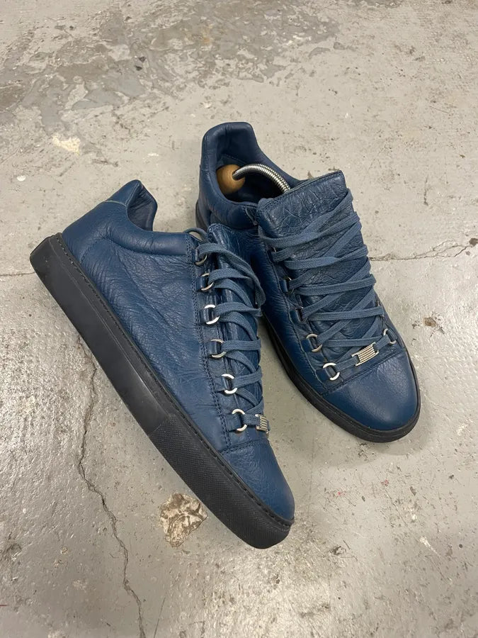 Balenciaga Arena Navy Low Leather Shoes – Dolce Vita Hub