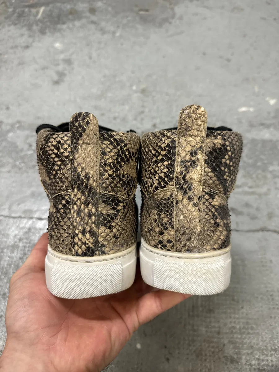 Balenciaga Arena Python Effect Leather High Top Sneakers kfAvNdu 6