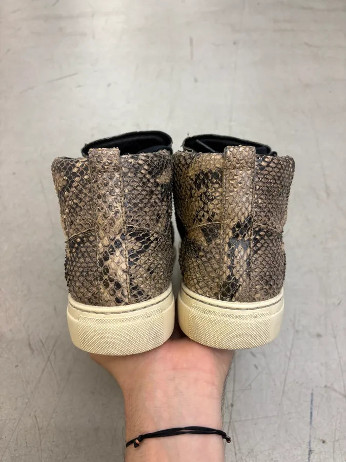 Balenciaga Arena Beige Python Leather High Sneakers sipVxJZ 6