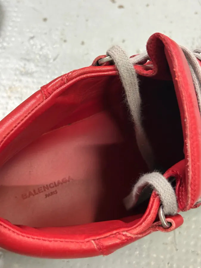 Balenciaga Arena Red & Grey High Top Sneakers abWADla 8