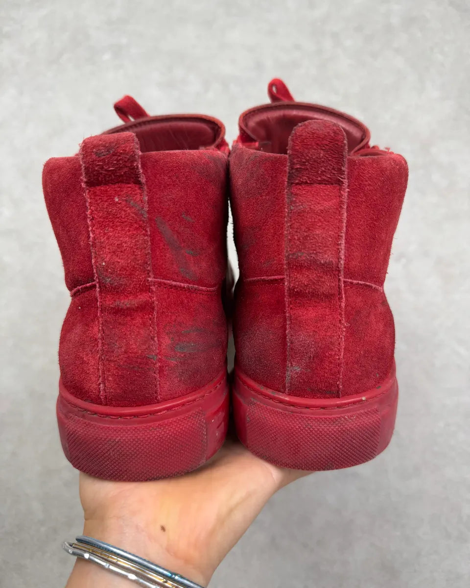 Balenciaga Arena Red Gradient Suede Leather High Sneakers RfUKcFm 7