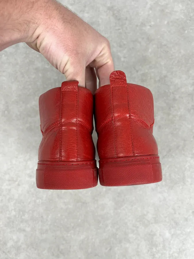 Balenciaga Arena Red High Leather Sneakers DUoeXll 5