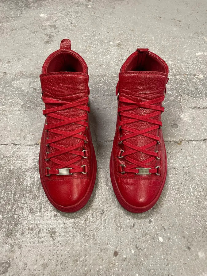 Balenciaga Arena Red Leather High Shoes (41.5eu/us8) 1