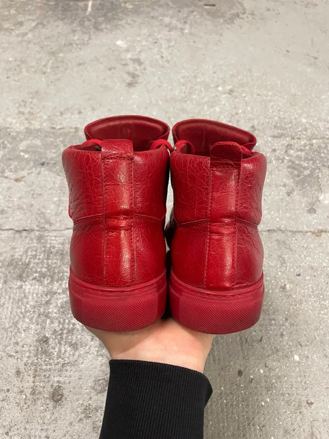 Balenciaga Arena Red Leather High Shoes (41.5eu/us8) 6