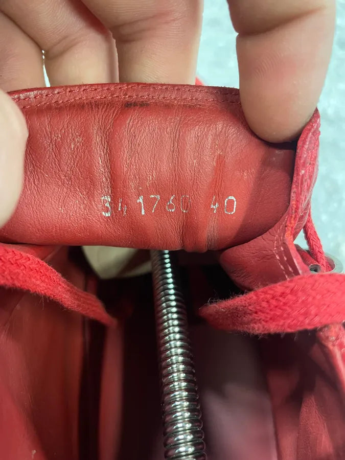 Balenciaga Arena Red Leather High Shoes (41.5eu/us8) 8