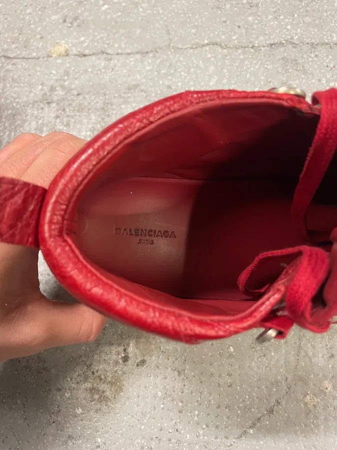 Balenciaga Arena Red Leather High Shoes (41.5eu/us8) 9