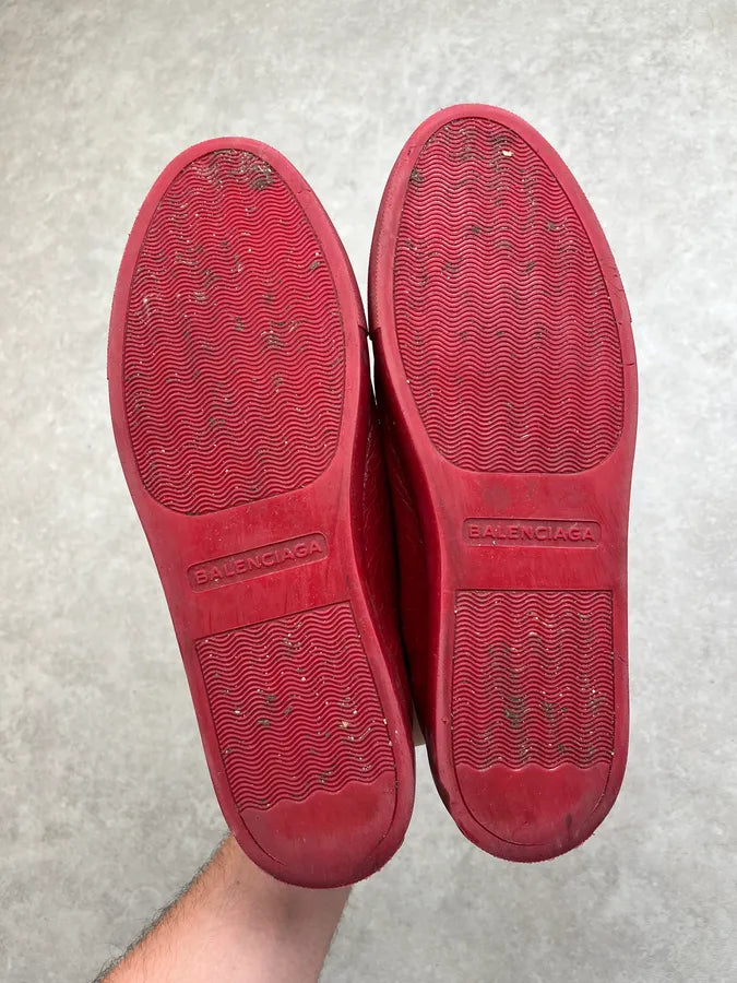 Balenciaga Arena Red Leather High Sneakers kJzYXhZ 5