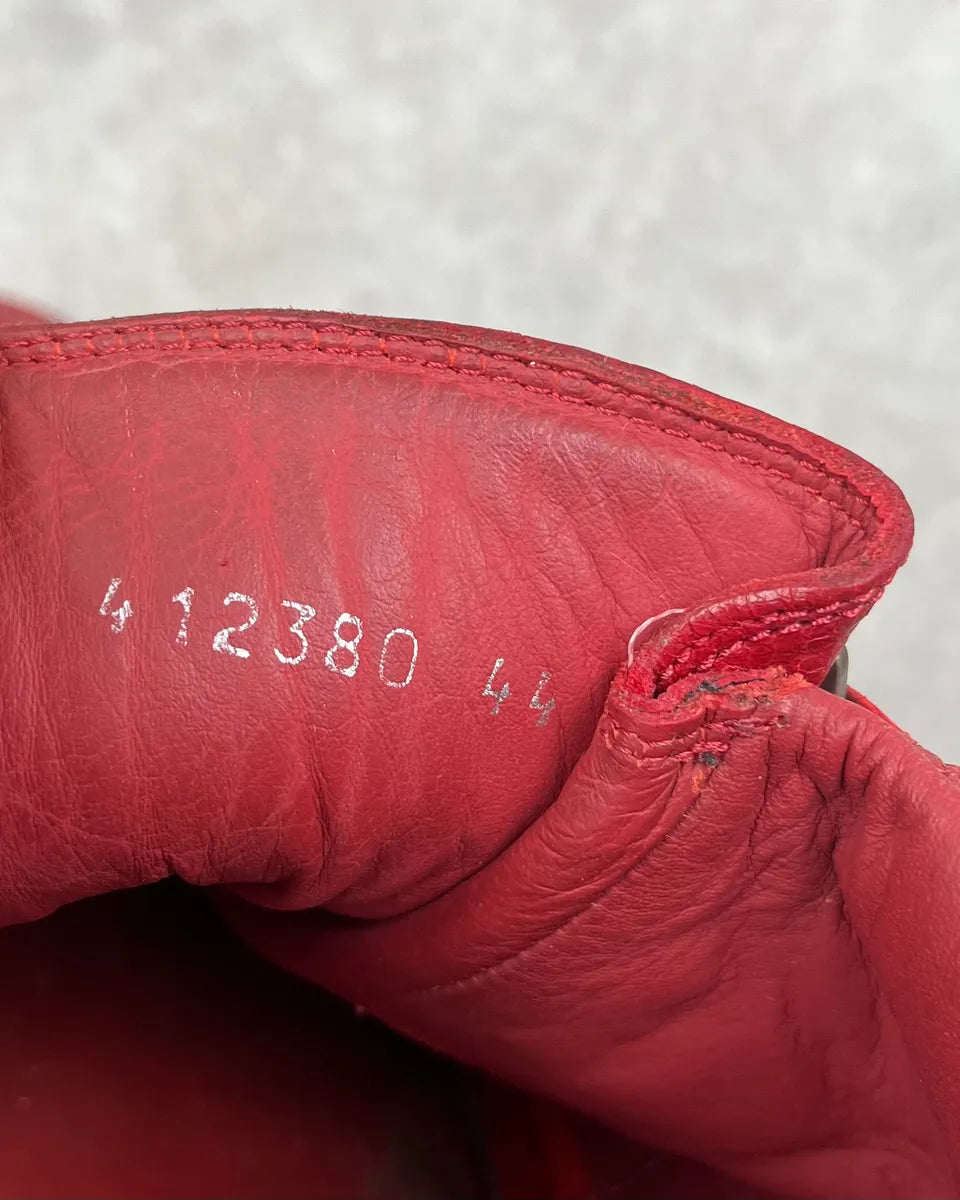 Balenciaga Arena Red Leather Low Sneakers wLCdCkm 9
