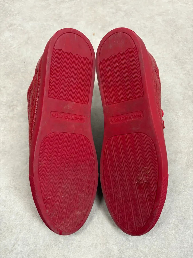 Balenciaga Arena Red Leather Low Sneakers YUhYagY 6