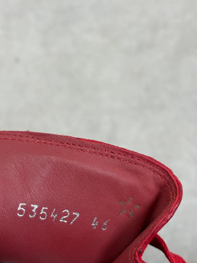 Balenciaga Arena Red Leather Low Sneakers YUhYagY 7