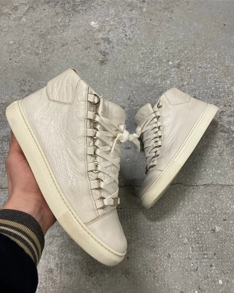 Balenciaga Arena White High Leather Shoes (41.5eu/us8) 0