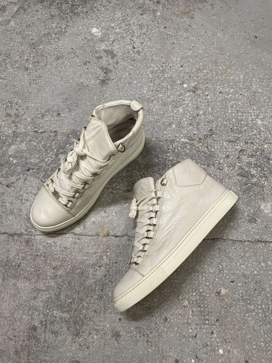 Balenciaga Arena White High Leather Shoes (41.5eu/us8) 1