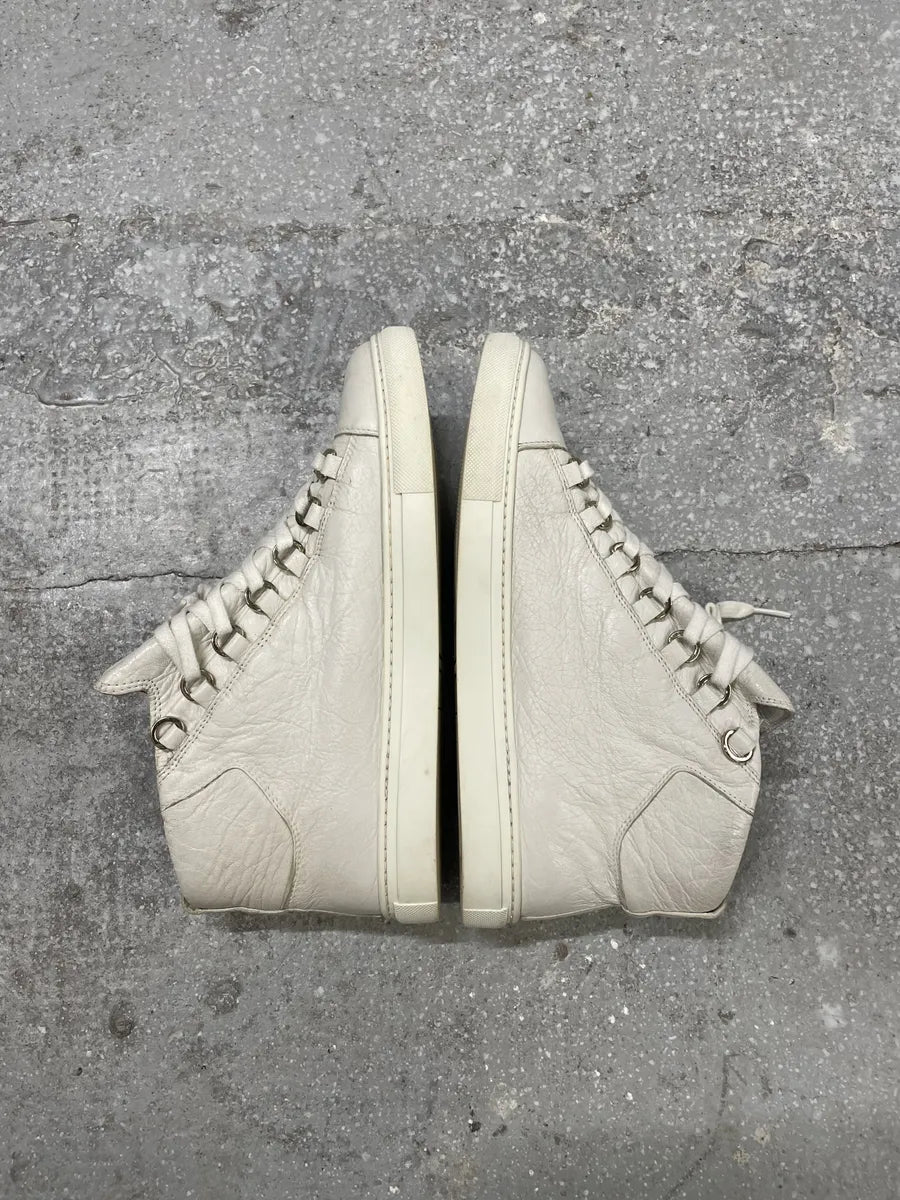 Balenciaga Arena White High Leather Shoes (41.5eu/us8) 4