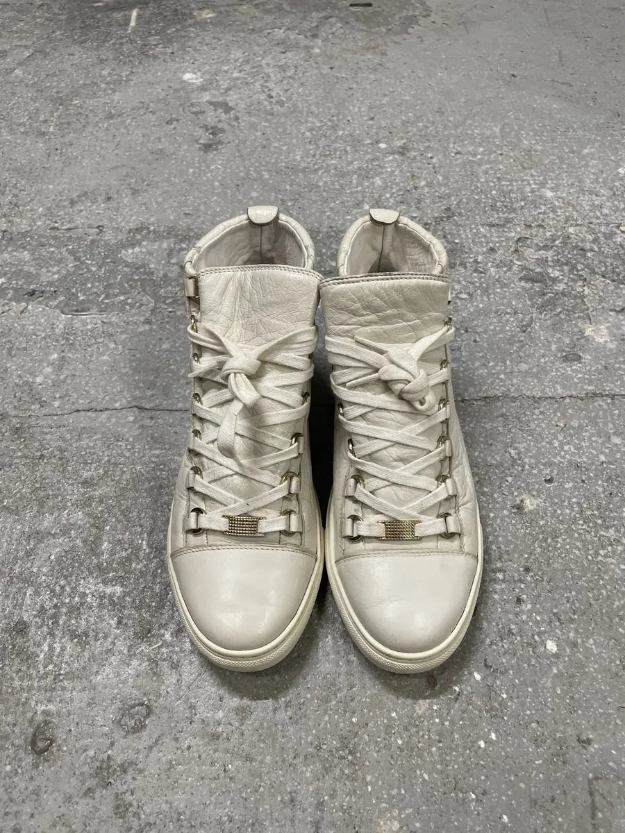 Balenciaga Arena White High Leather Shoes (41.5eu/us8) 5