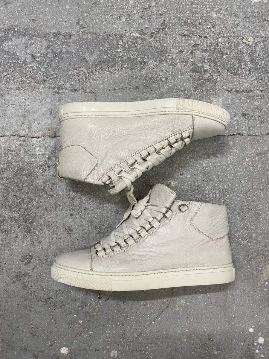 Balenciaga Arena White High Leather Shoes (41.5eu/us8) 6